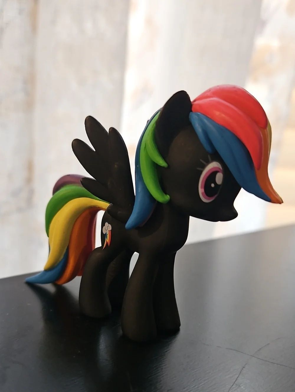 Rainbow Dash From The Mystery Minis Inverted Black Release